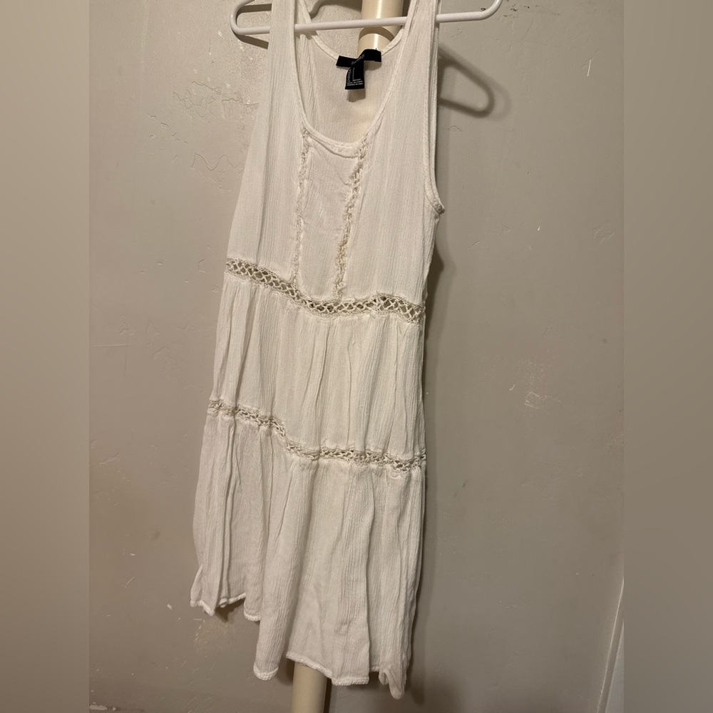 Forever 21 Cream Sleeveless Dress